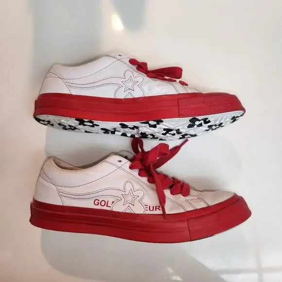 Converse Golf Le Fleur x One Star Ox Racing Red Men Size 8
